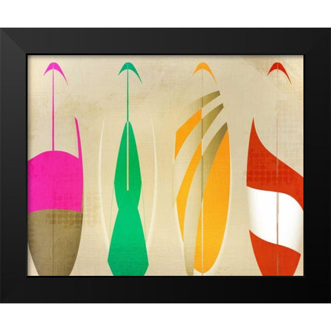Going Surfing Black Modern Wood Framed Art Print by Allen, Kimberly