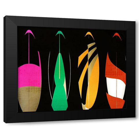 Going Surfing B Black Modern Wood Framed Art Print by Kimberly, Allen