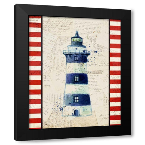 Postcards from the Sea 1 Black Modern Wood Framed Art Print with Double Matting by Allen, Kimberly