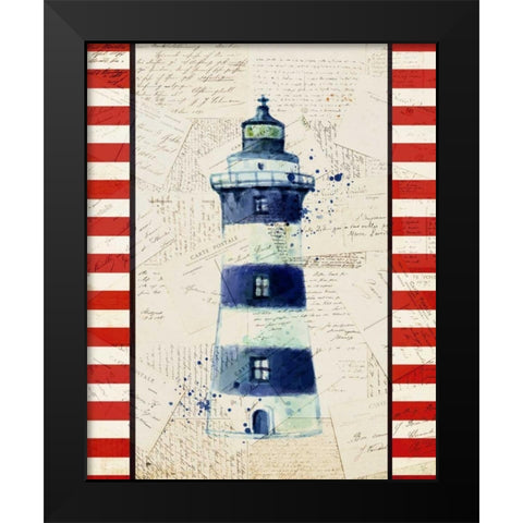 Postcards from the Sea 1 Black Modern Wood Framed Art Print by Allen, Kimberly