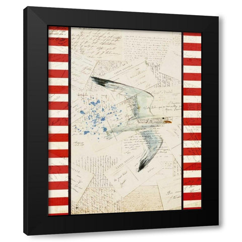 Postcards from the Sea 3 Black Modern Wood Framed Art Print with Double Matting by Allen, Kimberly