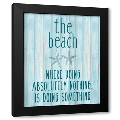The Beach Black Modern Wood Framed Art Print with Double Matting by Allen, Kimberly