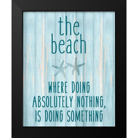 The Beach Black Modern Wood Framed Art Print by Allen, Kimberly