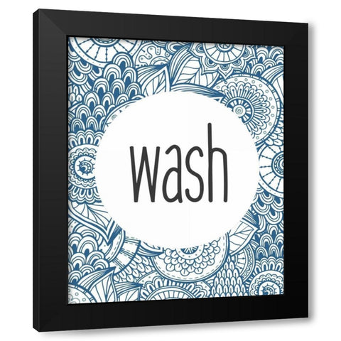 Wash 1 Black Modern Wood Framed Art Print with Double Matting by Allen, Kimberly