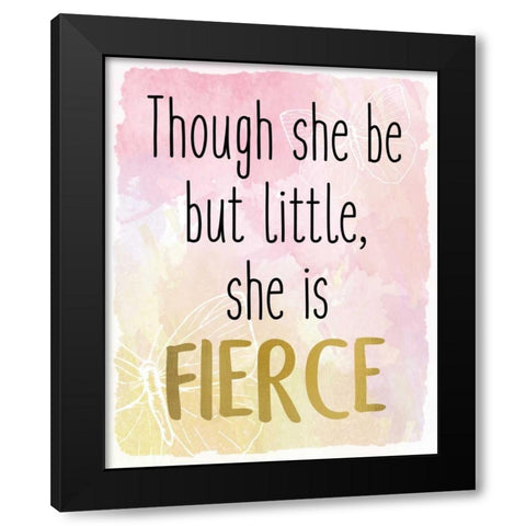 Fierce Black Modern Wood Framed Art Print by Allen, Kimberly