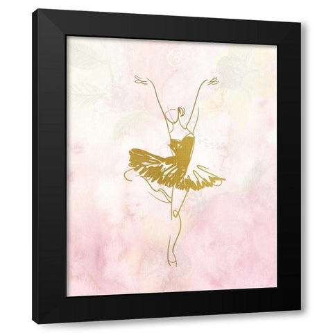 Movement 1 Black Modern Wood Framed Art Print with Double Matting by Allen, Kimberly