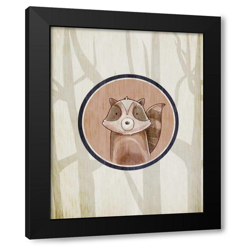 Forest Animals 1 Black Modern Wood Framed Art Print with Double Matting by Allen, Kimberly