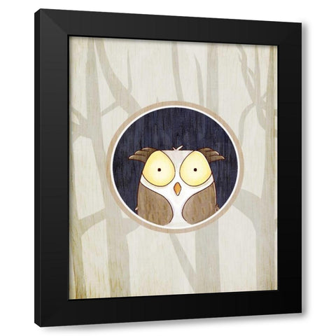Forest Animals 2 Black Modern Wood Framed Art Print with Double Matting by Allen, Kimberly