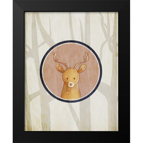 Forest Animals 3 Black Modern Wood Framed Art Print by Allen, Kimberly