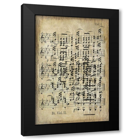 Notes 2 Black Modern Wood Framed Art Print by Allen, Kimberly