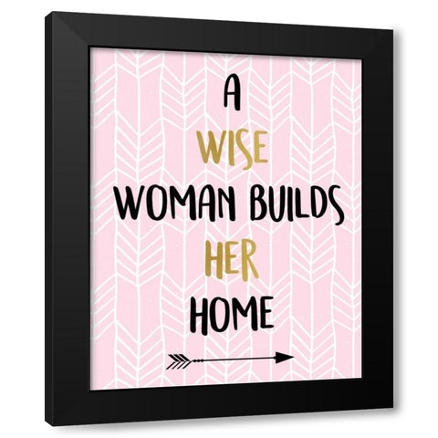 A Wise Woman Black Modern Wood Framed Art Print with Double Matting by Allen, Kimberly