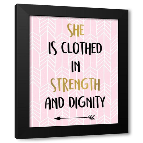 She Is Clothed Black Modern Wood Framed Art Print with Double Matting by Allen, Kimberly