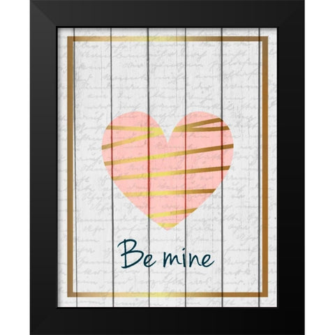 Be Mine 1 Black Modern Wood Framed Art Print by Allen, Kimberly