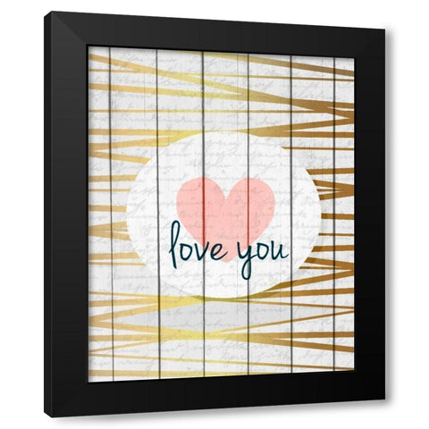 Be Mine 2 Black Modern Wood Framed Art Print with Double Matting by Allen, Kimberly