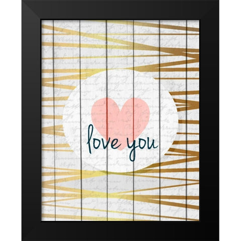 Be Mine 2 Black Modern Wood Framed Art Print by Allen, Kimberly
