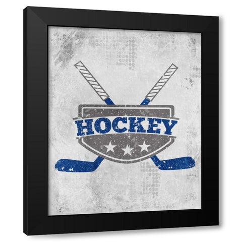 Lets Play 1 Black Modern Wood Framed Art Print with Double Matting by Allen, Kimberly