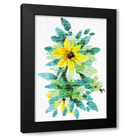 Watercolor Floral 1 Black Modern Wood Framed Art Print with Double Matting by Allen, Kimberly