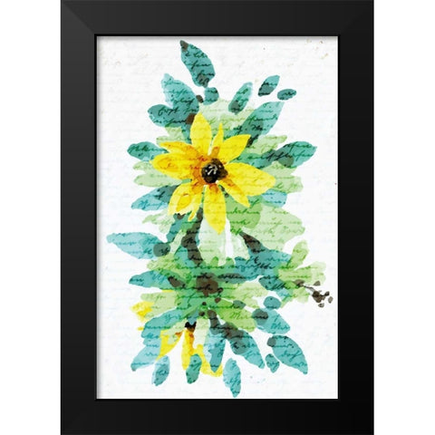 Watercolor Floral 1 Black Modern Wood Framed Art Print by Allen, Kimberly
