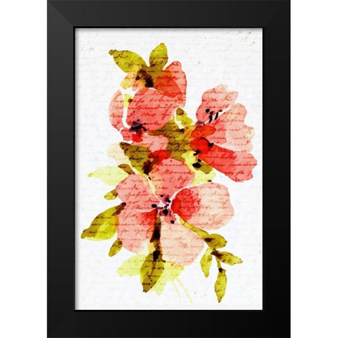 Watercolor Floral 2 Black Modern Wood Framed Art Print by Allen, Kimberly
