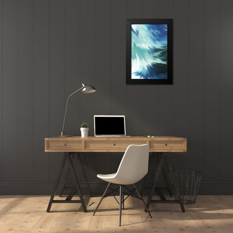 Blue Mood Black Modern Wood Framed Art Print by Allen, Kimberly