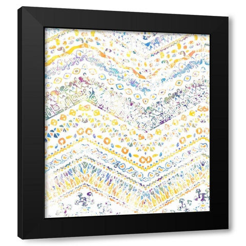 Ethnic Watercolor Black Modern Wood Framed Art Print with Double Matting by Allen, Kimberly