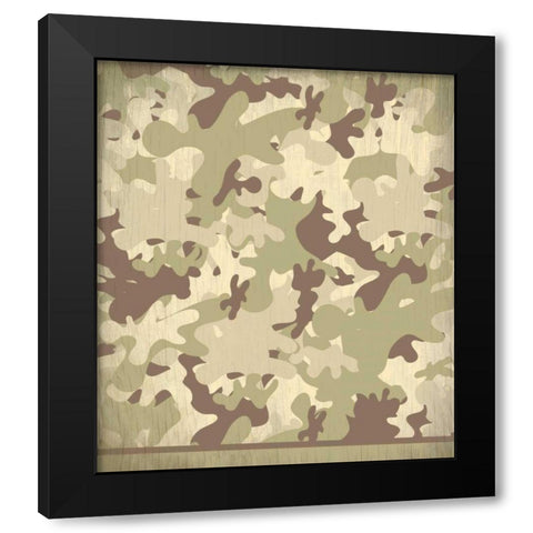 Camo Black Modern Wood Framed Art Print with Double Matting by Allen, Kimberly