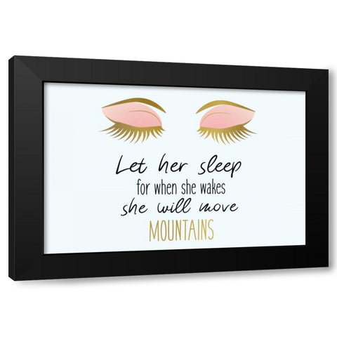 Let her Sleep Black Modern Wood Framed Art Print by Allen, Kimberly