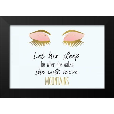 Let her Sleep Black Modern Wood Framed Art Print by Allen, Kimberly
