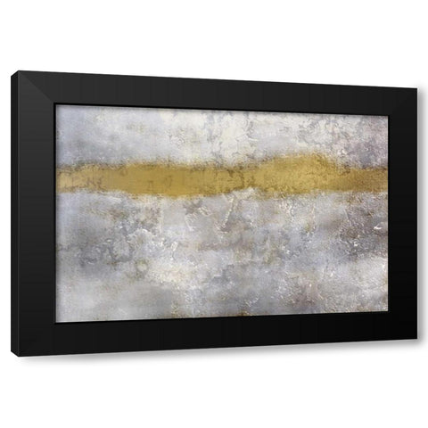 Streams of Gold Black Modern Wood Framed Art Print with Double Matting by Allen, Kimberly