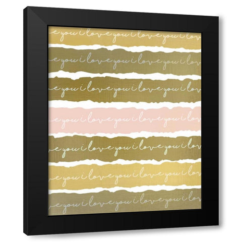 Infinite I Love Yous Black Modern Wood Framed Art Print with Double Matting by Allen, Kimberly