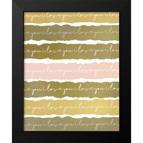 Infinite I Love Yous Black Modern Wood Framed Art Print by Allen, Kimberly