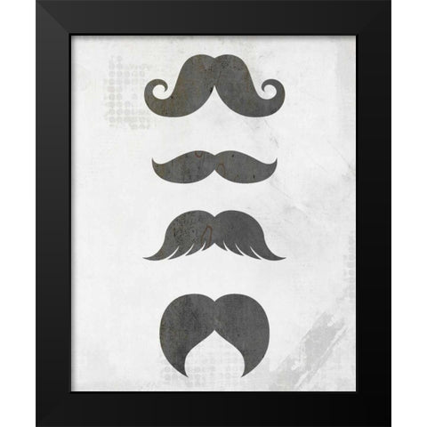 Mustache 2 Black Modern Wood Framed Art Print by Allen, Kimberly