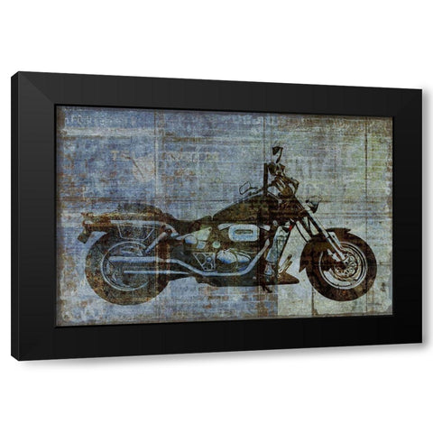 Lets Ride Black Modern Wood Framed Art Print by Kimberly, Allen