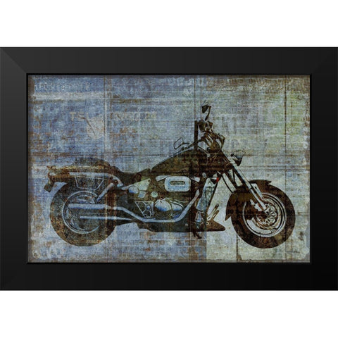 Lets Ride Black Modern Wood Framed Art Print by Kimberly, Allen
