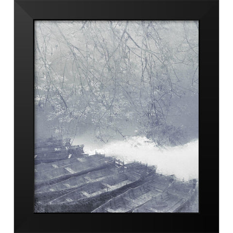 Docked Black Modern Wood Framed Art Print by Kimberly, Allen