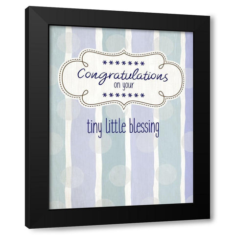 Tiny Little Blessing Boy Black Modern Wood Framed Art Print by Kimberly, Allen