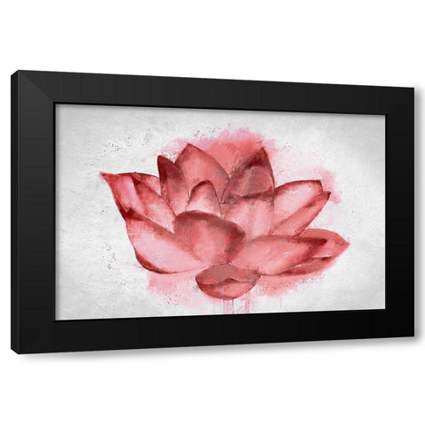 Lotus Blossom Black Modern Wood Framed Art Print by Kimberly, Allen