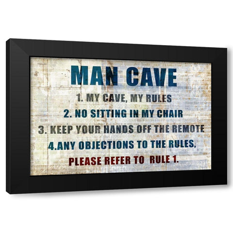 My Rules Black Modern Wood Framed Art Print with Double Matting by Kimberly, Allen