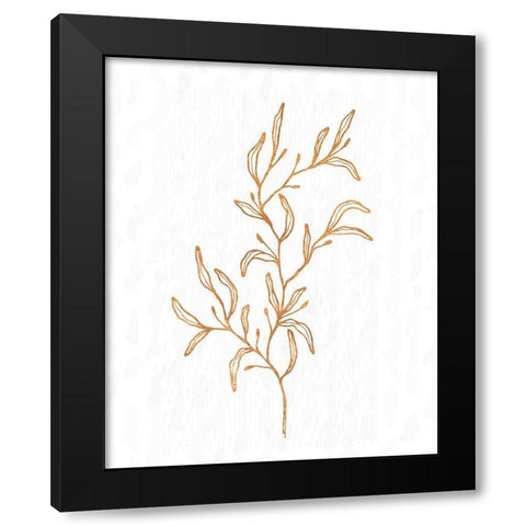 Copper Botanical 2 Black Modern Wood Framed Art Print with Double Matting by Kimberly, Allen