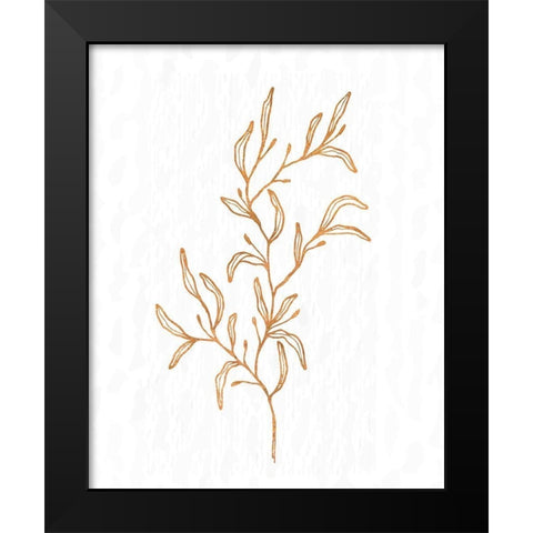 Copper Botanical 2 Black Modern Wood Framed Art Print by Kimberly, Allen