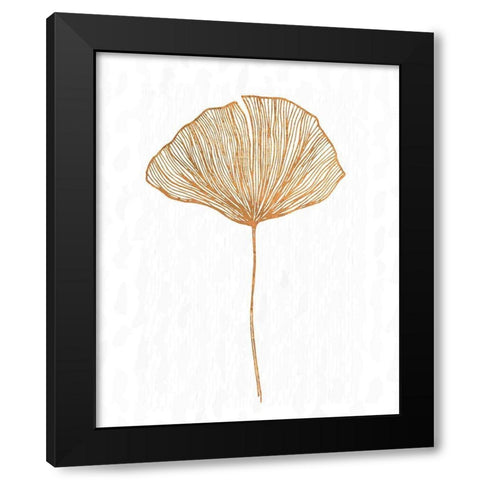 Copper Botanical 3 Black Modern Wood Framed Art Print with Double Matting by Kimberly, Allen