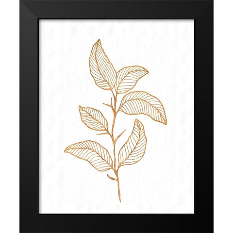 Copper Botanical 4 Black Modern Wood Framed Art Print by Kimberly, Allen