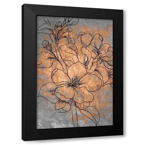 Blossoms Black Modern Wood Framed Art Print by Kimberly, Allen