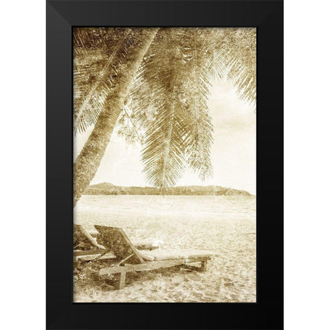 A Day at the Beach 1 Black Modern Wood Framed Art Print by Kimberly, Allen
