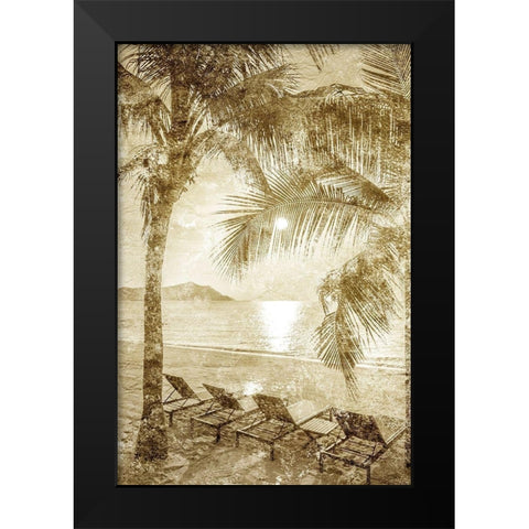 A Day at the Beach 2 Black Modern Wood Framed Art Print by Kimberly, Allen