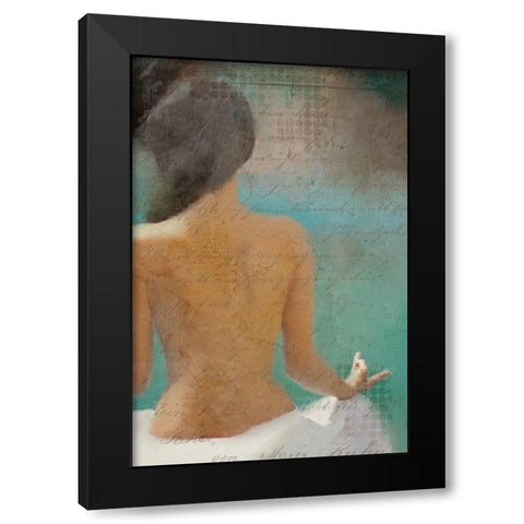 Morning Calm Black Modern Wood Framed Art Print with Double Matting by Kimberly, Allen