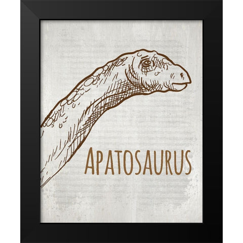 Dinosaur 2 Black Modern Wood Framed Art Print by Kimberly, Allen