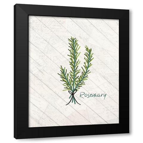 Fresh Herbs 1 Black Modern Wood Framed Art Print with Double Matting by Kimberly, Allen
