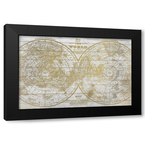 No 2 The World Black Modern Wood Framed Art Print by Kimberly, Allen