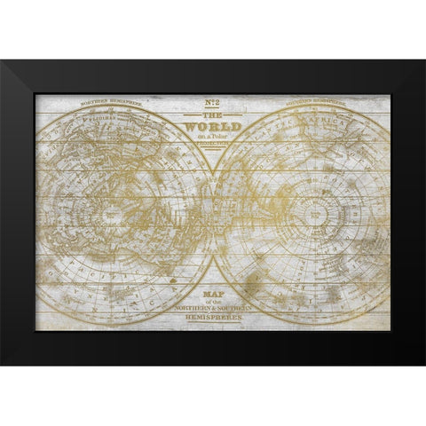 No 2 The World Black Modern Wood Framed Art Print by Kimberly, Allen